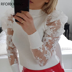 Floral Lace Sleeve Top