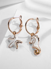Load image into Gallery viewer, Seahorse &amp; Starfish  Earrings
