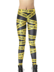 Load image into Gallery viewer, Police Line Printed Leggings
