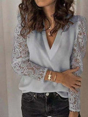 Load image into Gallery viewer, Lace Long Sleeve Top
