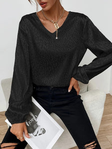 Long Sleeve V-Neck Top