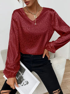 Long Sleeve V-Neck Top