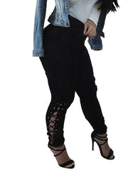 Load image into Gallery viewer, Lace-Up Jeans
