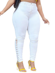 Load image into Gallery viewer, Lace-Up Jeans
