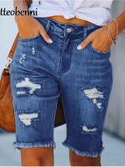 Load image into Gallery viewer, Ripped Jeans Shorts
