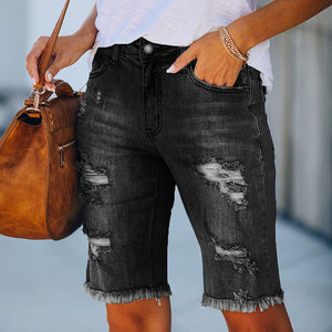 Ripped Jeans Shorts