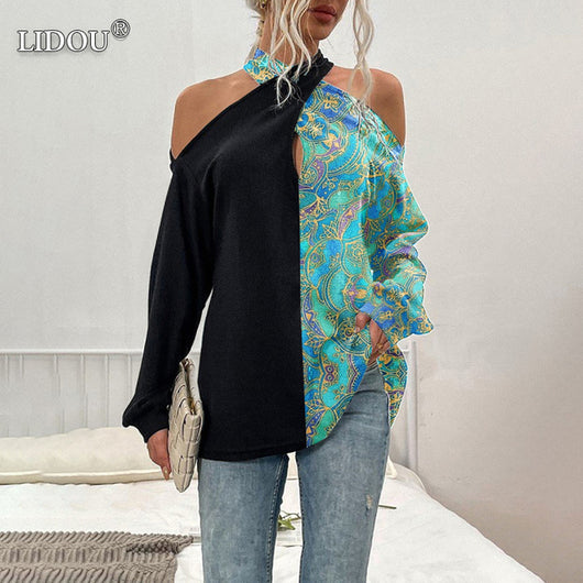 Long Sleeve Off-Shoulder Top