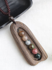 Load image into Gallery viewer, Hood/Natural Stone Pendant Necklace

