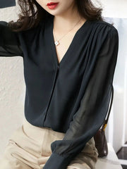 Load image into Gallery viewer, Sheer Long Sleeve Blouse
