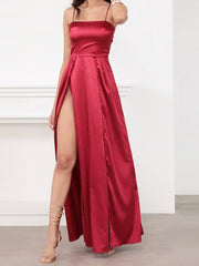 Load image into Gallery viewer, Long Satin Dress
