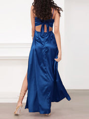 Load image into Gallery viewer, Long Satin Dress
