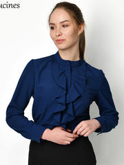 Load image into Gallery viewer, Ruffled Collar Blouse
