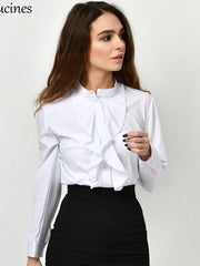 Load image into Gallery viewer, Ruffled Collar Blouse
