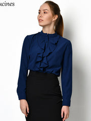 Load image into Gallery viewer, Ruffled Collar Blouse
