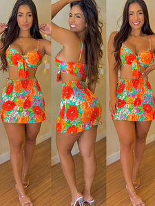 Tropical Skirt and Top Set