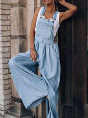 Load image into Gallery viewer, Denim Overalls Jumpsuit
