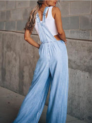 Load image into Gallery viewer, Denim Overalls Jumpsuit
