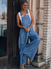 Load image into Gallery viewer, Denim Overalls Jumpsuit
