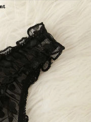 Load image into Gallery viewer, Sexy Sheer Lace Dot Lingerie Set
