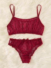 Load image into Gallery viewer, Sexy Sheer Lace Dot Lingerie Set
