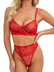 Load image into Gallery viewer, Heart Sheer Lingerie Set

