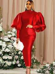 Load image into Gallery viewer, Long Sleeve Lantern Dress
