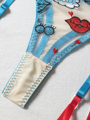 Load image into Gallery viewer, Sheer Embroidered Lingerie Set
