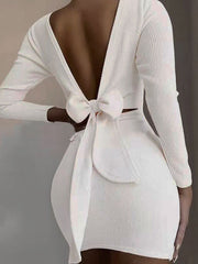 Load image into Gallery viewer, Back Knot Mini Dress
