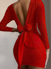Load image into Gallery viewer, Back Knot Mini Dress
