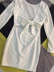 Load image into Gallery viewer, Back Knot Mini Dress
