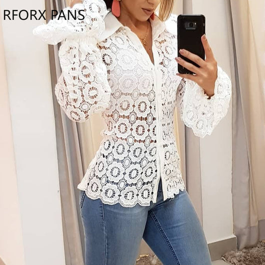 Long Sleeve Lace Top