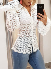 Load image into Gallery viewer, Long Sleeve Lace Top

