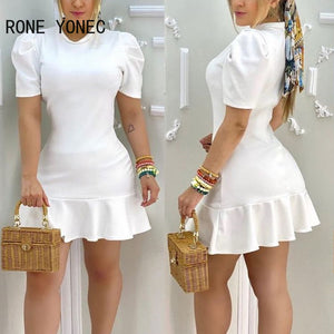 White Ruffled Dress