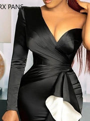 Load image into Gallery viewer, Side Slit Ruffle Dress
