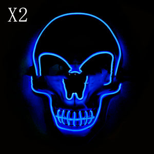 Skull LED Glowing Halloween Mask