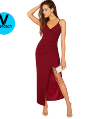 Load image into Gallery viewer, Spaghetti Strap Dress with Slit
