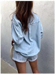 Load image into Gallery viewer, Long Sleeve Over Size Shirt
