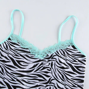 Zebra Print Crop Tank