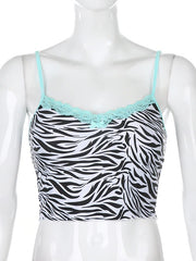 Load image into Gallery viewer, Zebra Print Crop Tank
