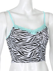 Load image into Gallery viewer, Zebra Print Crop Tank
