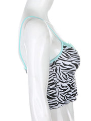 Load image into Gallery viewer, Zebra Print Crop Tank
