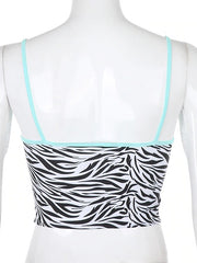 Load image into Gallery viewer, Zebra Print Crop Tank
