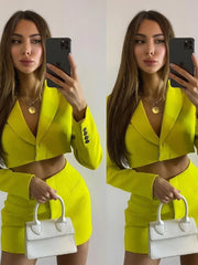 Load image into Gallery viewer, Blazer Jacket With Skirt
