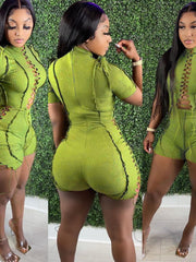 Load image into Gallery viewer, Lace-Up Romper
