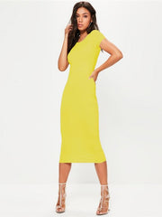 Load image into Gallery viewer, Long  Dress Short Sleeve - vendach
