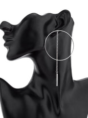 Load image into Gallery viewer, Tassel Pendant Hoop Earrings
