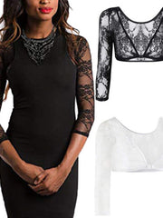 Load image into Gallery viewer, Sheer Lace Shrug
