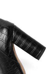 Load image into Gallery viewer, Faux Leather High Heel Ankle Boots
