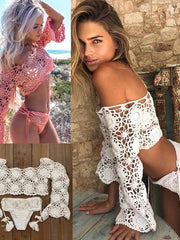 Load image into Gallery viewer, Crochet Long Sleeved Bikini

