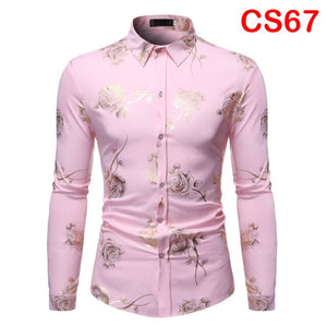 Flower Print Long Sleeve Shirt